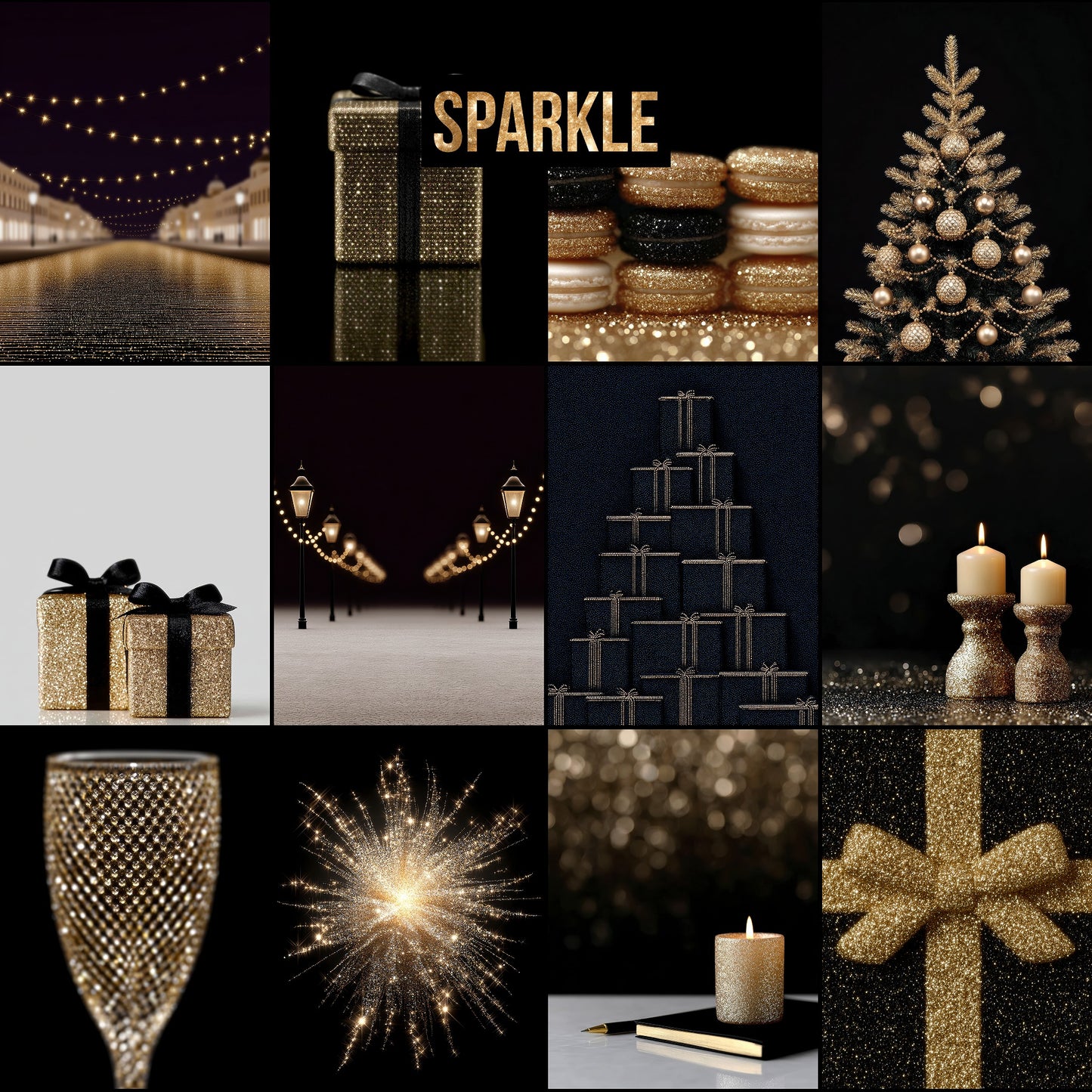 Black & Gold Luxury Holiday Aesthetic