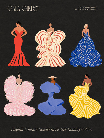 The Gala Girls — Couture Fashion Illustrations
