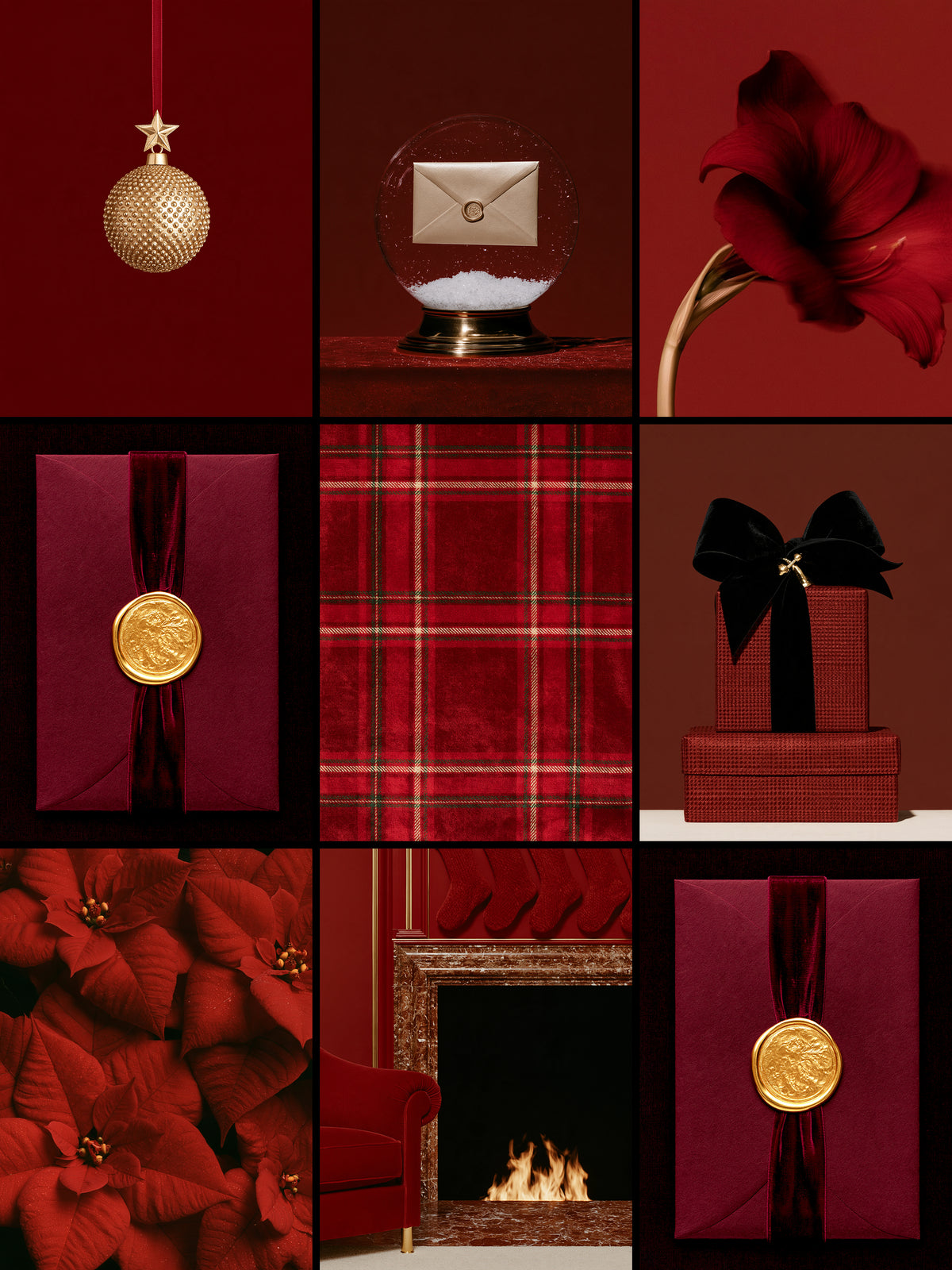 Holiday Aesthetic – 140 Luxury Red & Gold Christmas Stock Images