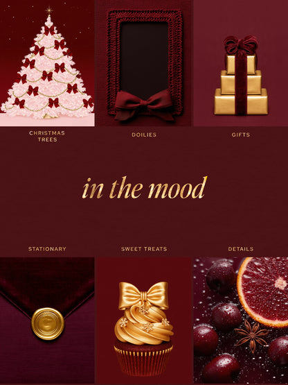 Holiday Aesthetic – 140 Luxury Red & Gold Christmas Stock Images