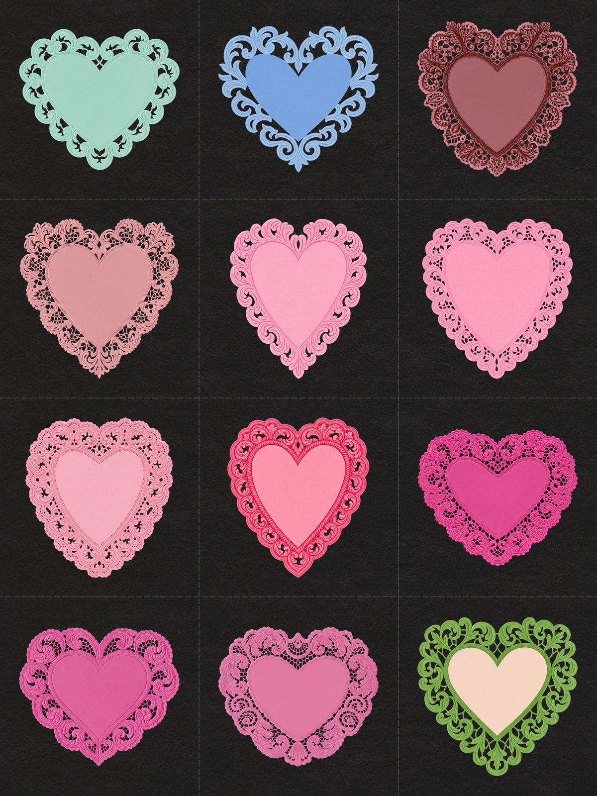 Heart Lace Paper Doily PNG