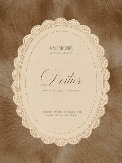 The Doily Archive — 80 Beige Lace Frames & Borders
